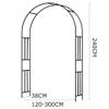 ZWJABYY Metal Garden Arch for Climbing Plants, White, 150 × 240 cm view 4