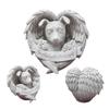 WJBABJ Angel Dog Memorial Statue, Resin Dog Sleeping in Angel Wings view 1