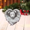WJBABJ Angel Dog Memorial Statue, Resin Dog Sleeping in Angel Wings view 2