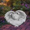 WJBABJ Angel Dog Memorial Statue, Resin Dog Sleeping in Angel Wings view 3