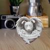WJBABJ Angel Dog Memorial Statue, Resin Dog Sleeping in Angel Wings view 4