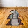 3D Space Bridge Floor Vinyl Sticker for Bathroom, Living Room and Kids' Room view 1