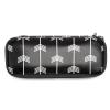 Large-Capacity Pencil Case Organizer, White Arrow Pattern on Black view 1