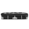 Large-Capacity Pencil Case Organizer, White Arrow Pattern on Black view 3