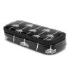 Large-Capacity Pencil Case Organizer, White Arrow Pattern on Black view 4