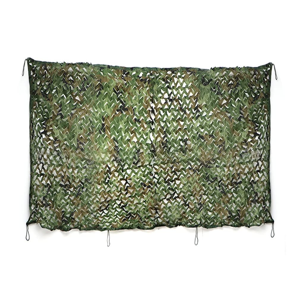 Camouflage Net Sunshade and Privacy Screen, 5 x 5 m (16 x 16 ft)