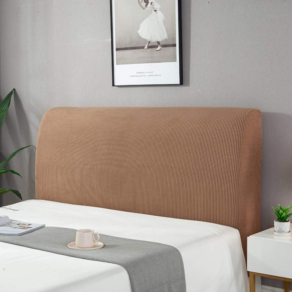 OOFAYWFD Stretch Headboard Cover, Black, 140/160/180/200 cm
