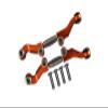 GPM Adjustable Front Steering Tie Rod Set for Losi 1/18 Mini-T 2.0 2WD Stadium Truck, Aluminum + Stainless Steel, 6-Piece, Orange view 1