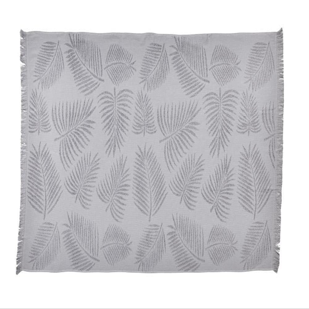 DONE Capri Palm Leaves Hammam Towel 90 x 160 cm, Silver