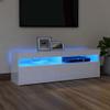 vidaXL TV Stand with RGB LED Lights High-Gloss White 120 x 35 x 40 cm view 2