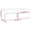 vidaXL TV Stand with RGB LED Lights High-Gloss White 120 x 35 x 40 cm view 3
