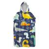 Chickw1 Hooded Changing Poncho Towel, Cartoon Dinosaur Print, Quick-Dry Microfiber, 60 x 110 cm view 1