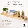Chill House Waney/Live Edge Rustic Wall Shelf, 15 × 4.4 cm, Antique Pine, 50 cm view 2