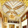 HGFHGD 3D Golden Hall Luxury Relief Ceiling Wallpaper view 1