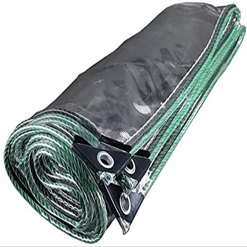 HYHMJ Clear PVC Tarpaulin, 0.4 mm Thick, Waterproof Cover, 1.3 x 5.5 m