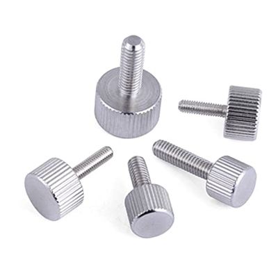 Stainless Steel Knurled Thumb Screws, M2–M6, 5–30 mm
