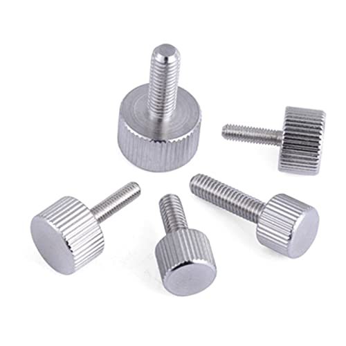 Stainless Steel Knurled Thumb Screws, M2–M6, 5–30 mm