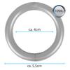 Bestlivings Curtain Rings with Pleat Hooks, 20-Piece Set, 40 mm, Gray view 2