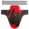 Hallenwerk 1-Piece Bicycle Mudguard, Flexible Fender, Black & Red view 1