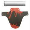 Hallenwerk 1-Piece Bicycle Mudguard, Flexible Fender, Black & Red view 4