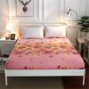 Oduo Microfiber Fitted Sheet for Box Spring Beds, Pink Peonies, 180 x 200 x 25 cm view 2