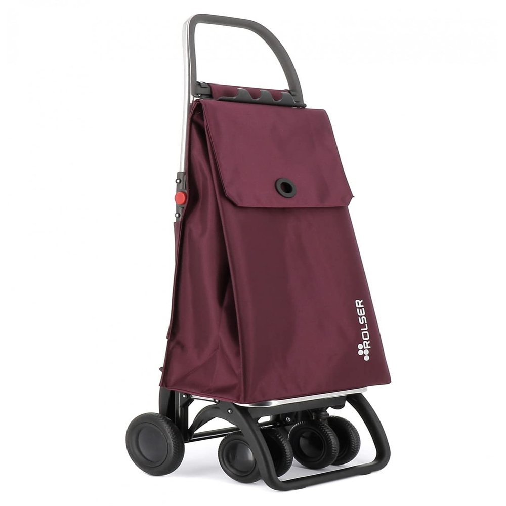 Folding Rolser Akanto MF Shopping Trolley, 4 Wheels (2 Swivel) - Bordeaux