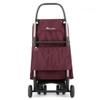 Folding Rolser Akanto MF Shopping Trolley, 4 Wheels (2 Swivel) - Bordeaux view 4