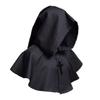 COSDREAMER Medieval Hooded Cowl Cross Necklace Halloween Cloak for Demon, Witch, and Wizard Cosplay, Black, One Size view 1