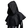 COSDREAMER Medieval Hooded Cowl Cross Necklace Halloween Cloak for Demon, Witch, and Wizard Cosplay, Black, One Size view 4