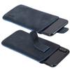 Suncase Genuine Leather Slim Case for Doogee N40 Pro, Pebble Blue view 3
