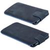 Suncase Genuine Leather Slim Case for Doogee N40 Pro, Pebble Blue view 4