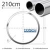 Brushed V2A Stainless Steel Round Tube 12.0 x 1.5 mm, 210 cm view 4