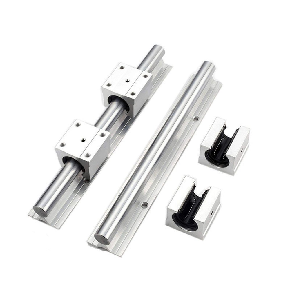 TANGJIANCHENG-B, 2-Piece 20 mm SBR20 Supported Linear Rail Guide with 4 SBR20UU Bearing Blocks, 200 mm