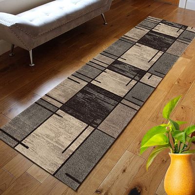 GJIF Modern Moroccan Runner Rug for Hallway, Kitchen, Living Room, or Bedroom, Non-Slip, 60/80/90/100/120 cm Wide