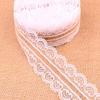 JUJING 1 m x 25 mm Natural Jute Burlap Lace Ribbon with White Trim view 3