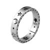 HCMA Vintage Moon and Star Open Ring with Smiling Face view 1