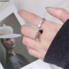 HCMA Vintage Moon and Star Open Ring with Smiling Face view 2