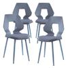 TRISENS Set of 2/4 Design Dining Chairs, Gray/Gray, 4-Piece Set view 1