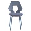 TRISENS Set of 2/4 Design Dining Chairs, Gray/Gray, 4-Piece Set view 3