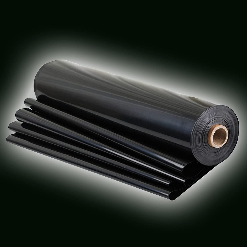 MENG HDPE Pond Liner 0.2 mm, 6 x 4 m, Black