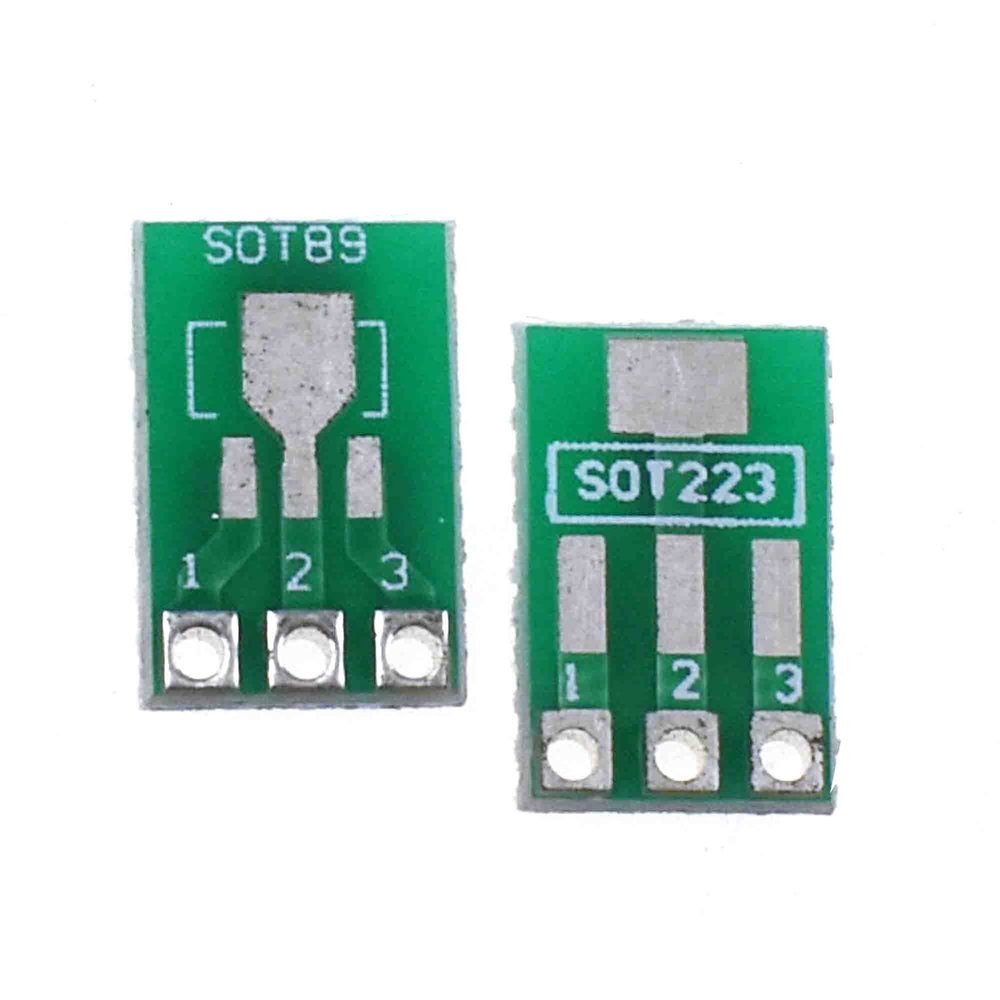 Reland Sun 10-Piece SMD-to-DIP Adapter PCB Prototype Board Kit, SOP8–SOP28, 0402/0603/0805, SOT89/SOT223, TQFP100, QFN32, QFN44/48