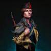 XINGCHANG 1/10 Ancient Warrior Woman Officer Bust Resin Figure Model Kit, Unpainted view 1