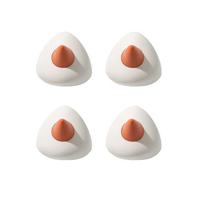 MARMODAY Adhesive Hooks for Kitchen, Bathroom & Office, 4-Pack, White