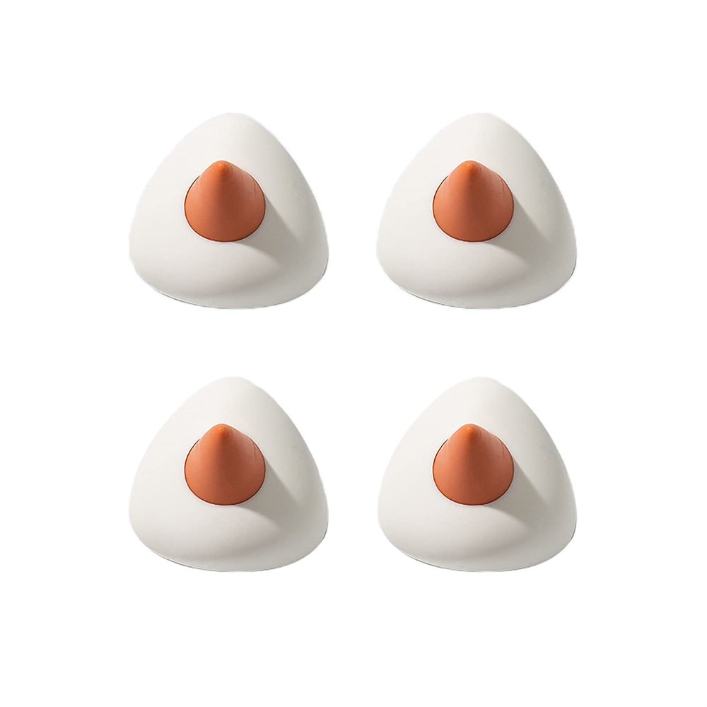 MARMODAY Adhesive Hooks for Kitchen, Bathroom & Office, 4-Pack, White