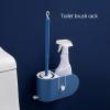 MARMODAY Toilet Plunger and Toilet Brush Combo for Bathroom Cleaning, 1 Set, Drill-Free Wall-Mounted, Blue view 2