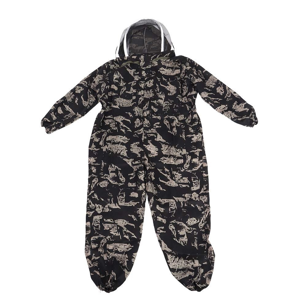 BWLZSP Beekeeping Suit with Veil, One-Piece Protective Outfit, XL