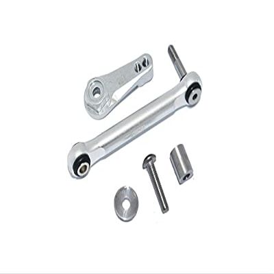 GPM Aluminum Tie Rod and 25T Servo Horn Set for Losi 1:10 Lasernut U4 and Tenacity DB Pro, 5-Piece, Silver