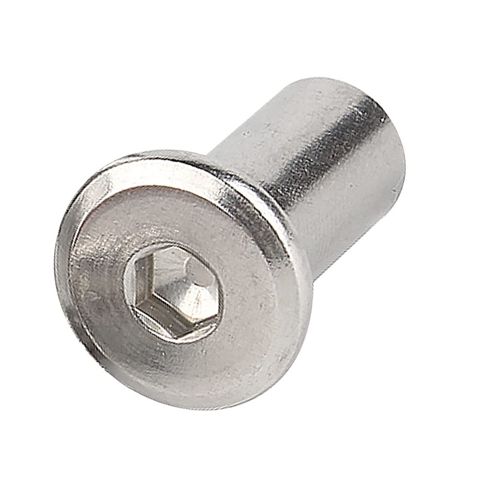Runxingfu Stainless Steel Barrel Nuts, M6/M8 Internal Thread, Cylindrical Nuts