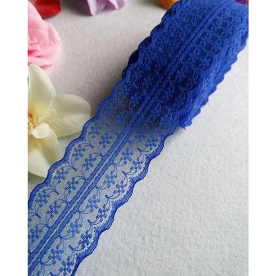 5 Meters of Beautiful Lace Trim, 4.5 cm Wide, Royal Blue