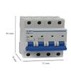 Chint NB1-63 Curve C Thermal-Magnetic Circuit Breaker, No. 180422, 4-Pole, 4 Modules, 400 VAC, 6 A view 2